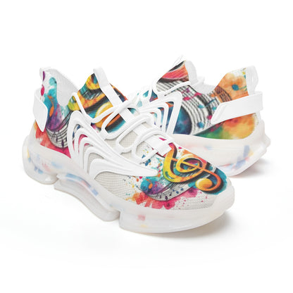 MUSIC GRAFFITI Unisex Low Top Mesh Sneakers