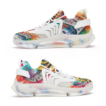 MUSIC GRAFFITI Unisex Low Top Mesh Sneakers
