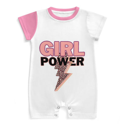 Short Sleeve Baby Bodysuit Romper PLR (All-Over Printing)