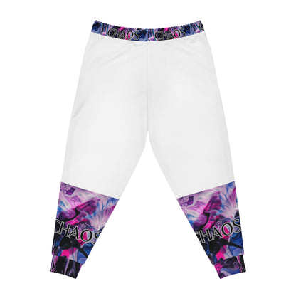 CHAOS on White Unisex Athletic Joggers-SMALL-3XL