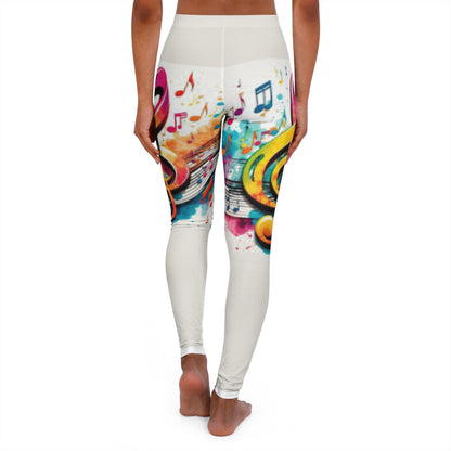 MUSIC GRAFFITI Women's SPANDEX Leggings-XS-2XL