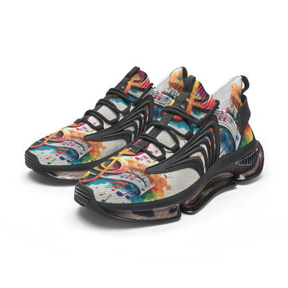MUSIC GRAFFITI Unisex Low Top Mesh Sneakers