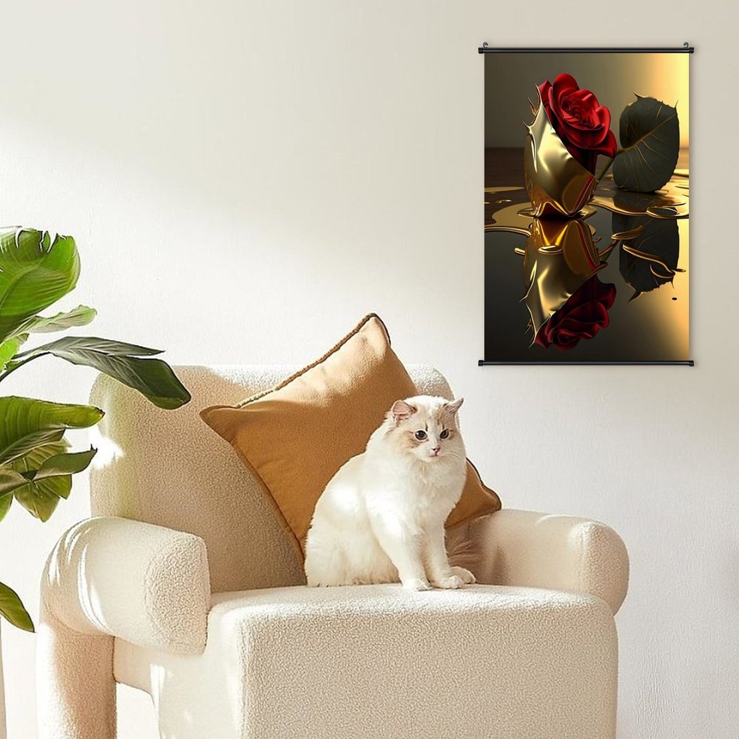 Canvas Hanging Poster with Scrolls-16"x24"/ 40x60cm