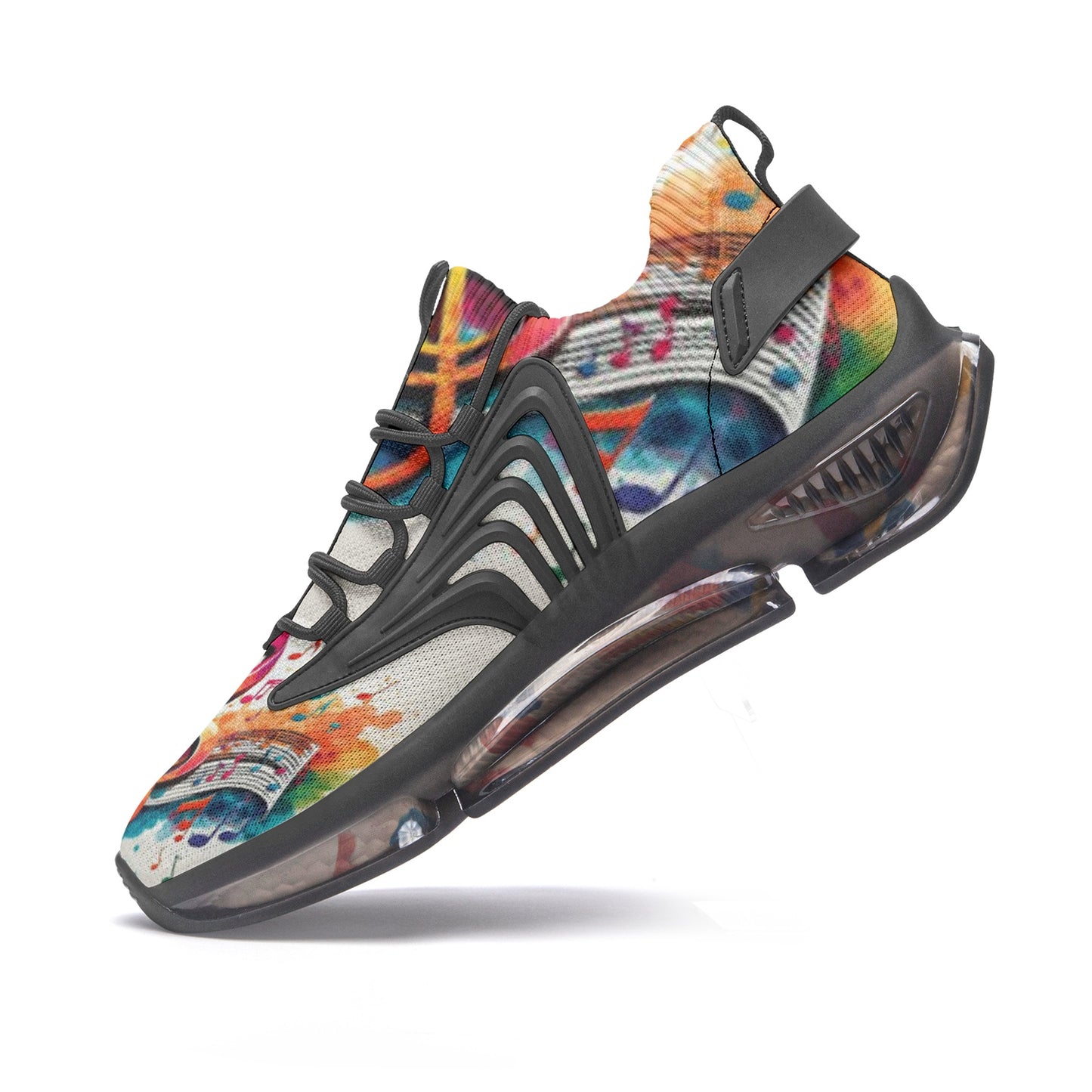 MUSIC GRAFFITI Unisex Low Top Mesh Sneakers