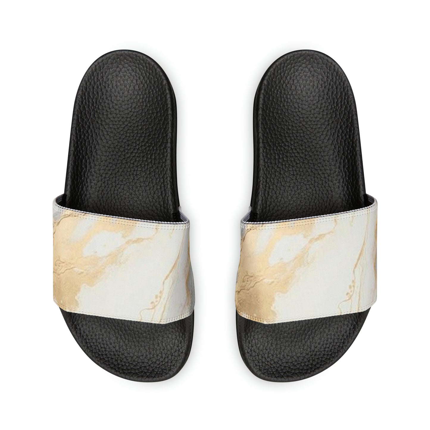 GOLD FOIL Women's Slide Sandals (black or white soles)