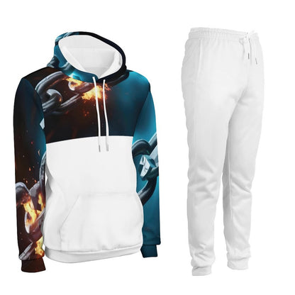 250gsm Imitation Cotton Hoodie & Joggers Set 4T03 (All-Over Printing)