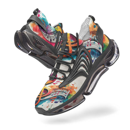 MUSIC GRAFFITI Unisex Low Top Mesh Sneakers