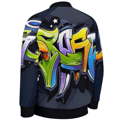 COLORFUL GRAFFITI Men's Baseball Jacket-*2XS-6XL