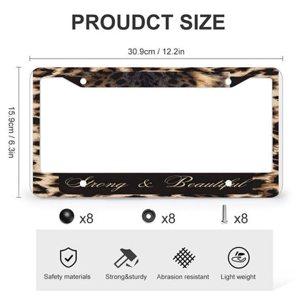 License Plate Frames with 4 Round Holes (1 Pair)