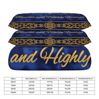 3-Piece Bedding Set-102"x90"/ 259x229cm (Dual-sided Printing)