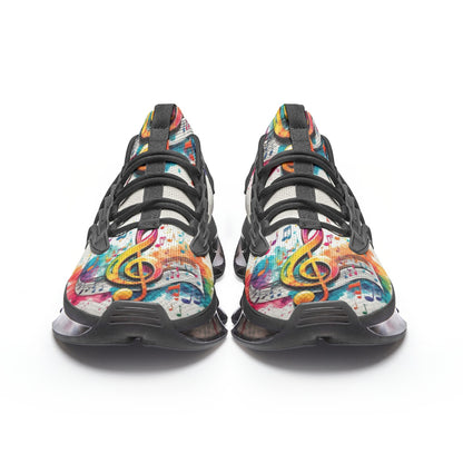 MUSIC GRAFFITI Unisex Low Top Mesh Sneakers