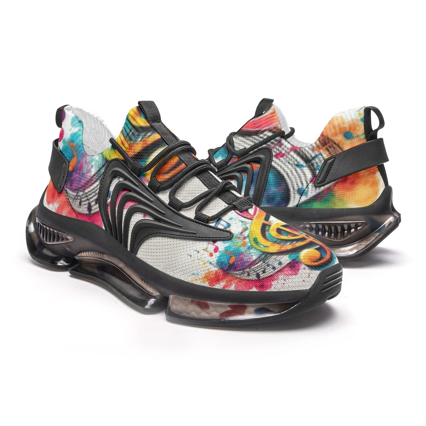 MUSIC GRAFFITI Unisex Low Top Mesh Sneakers