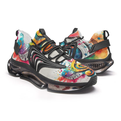 MUSIC GRAFFITI Unisex Low Top Mesh Sneakers