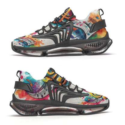 MUSIC GRAFFITI Unisex Low Top Mesh Sneakers