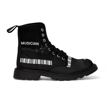 MUSICIAN'S PIANO Men's Canvas Boots