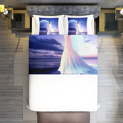 3-Piece Bedding Set-90"x90"/ 229x229cm (Dual-sided Printing)