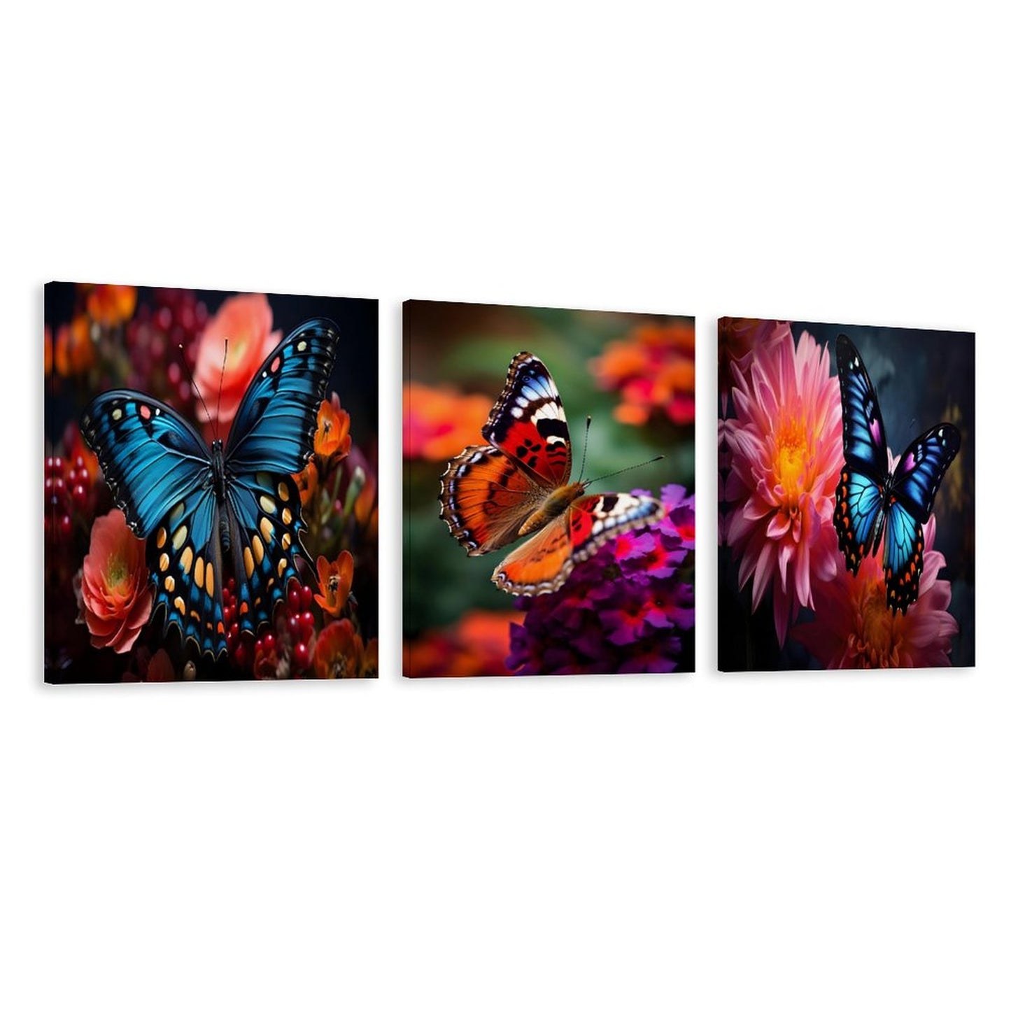 Vertical Multicolor Framed Wall Art-4:5 Aspect Ratio-BUTTERFLY EDITION