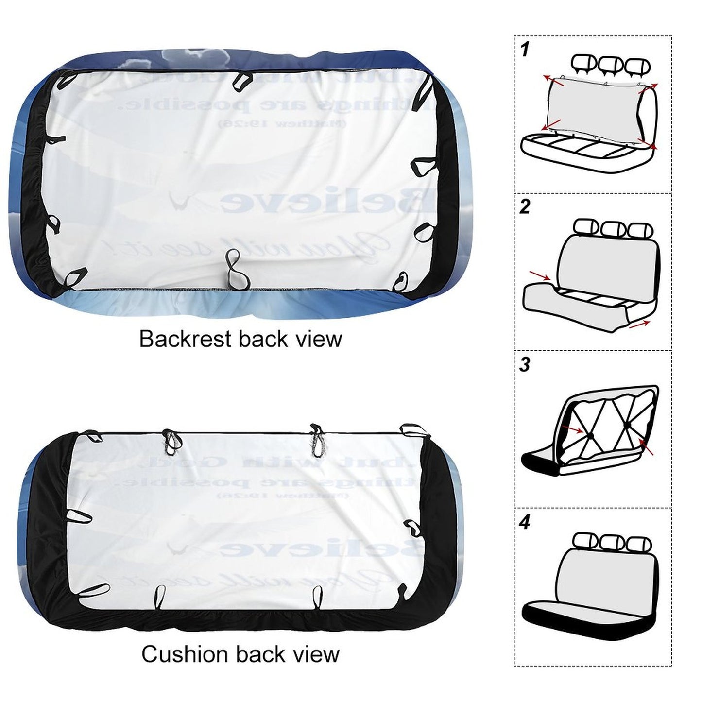 Back Seat Cover for Cars-BELIEVE