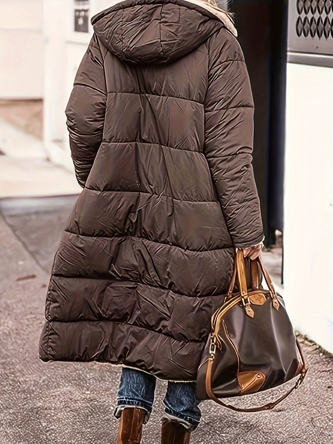 Full Size Zip Up Hooded SHERPA REVERSIBLE Coat (burgundy/black/brown/blue/grey/green)-SMALL-5XL