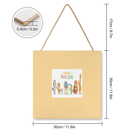 Square Wood Wall Decor Hanging Sign-12"x12"/30x30cm