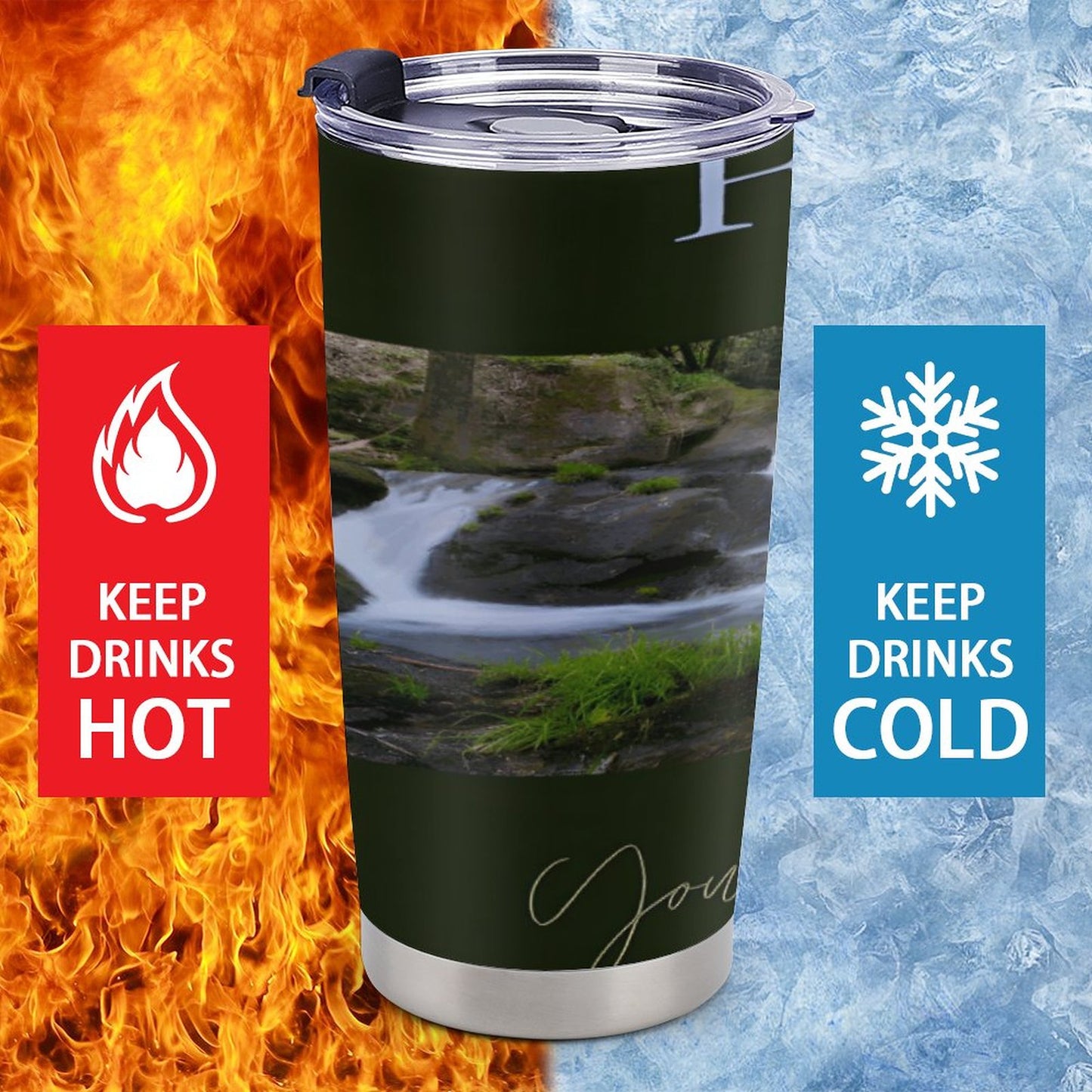 Car Travel Coffee Mug with Lid (All-Over Printing)