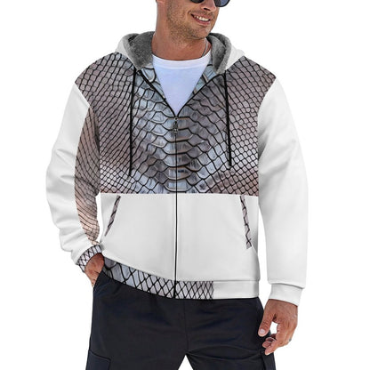 230gsm Full Zip up Hoodie with Plush Lining WZIP (All-Over Printing)