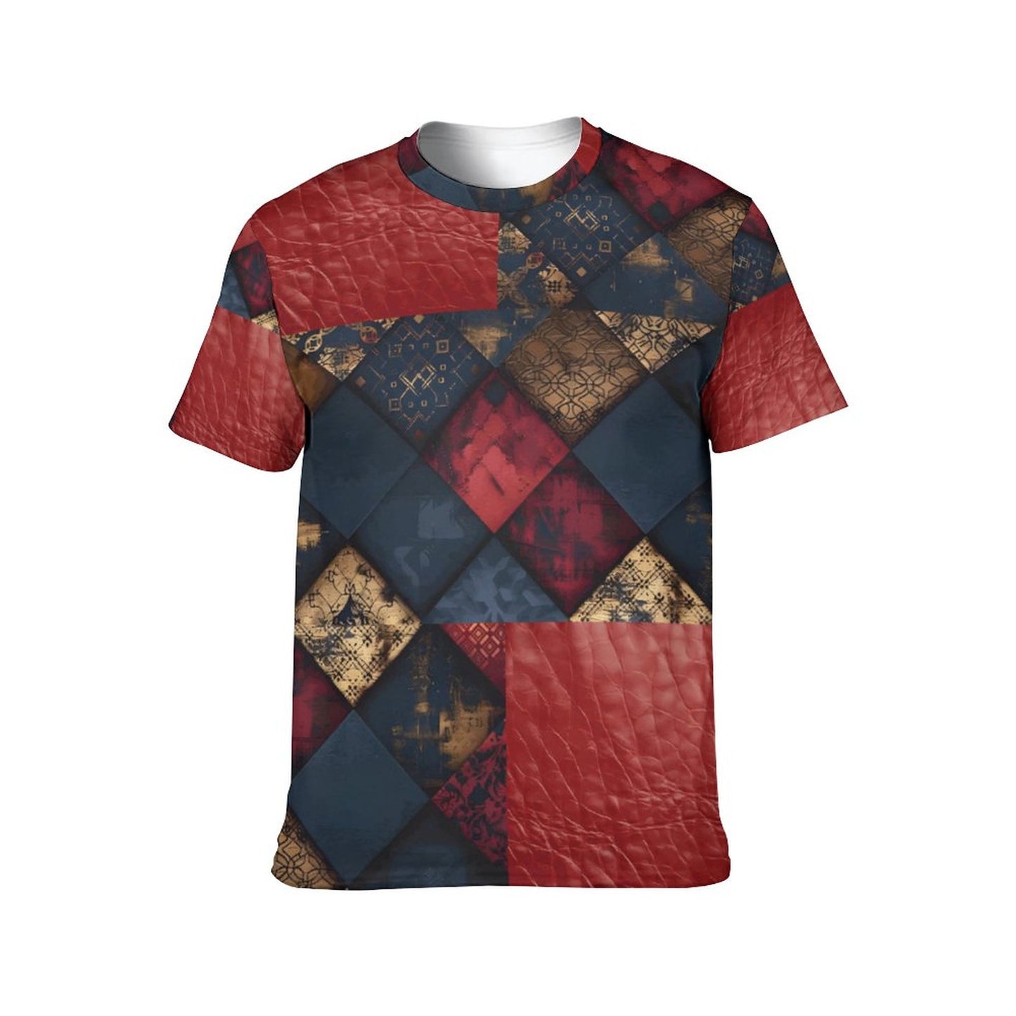 TRIANGLES & LEATHER Men's T-Shirt Short Sleeve-SMALL-3XL