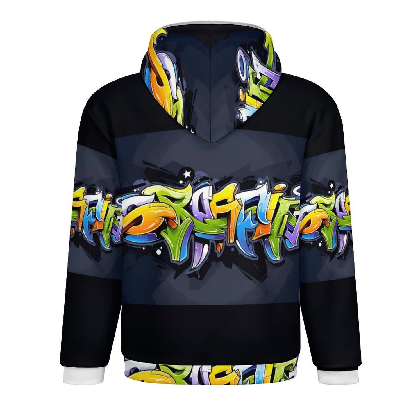 COLORFUL GRAFFITI UNISEX Zipper Plush Fur Jacket-SMALL-5XL