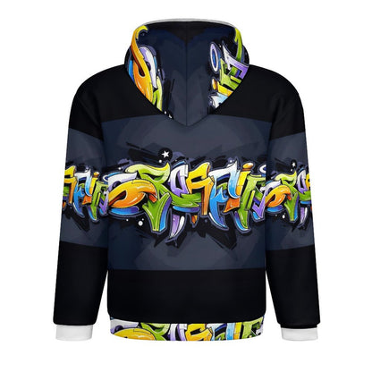 COLORFUL GRAFFITI UNISEX Zipper Plush Fur Jacket-SMALL-5XL