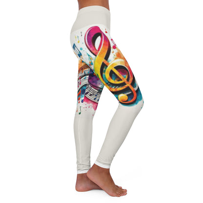 MUSIC GRAFFITI Women's SPANDEX Leggings-XS-2XL