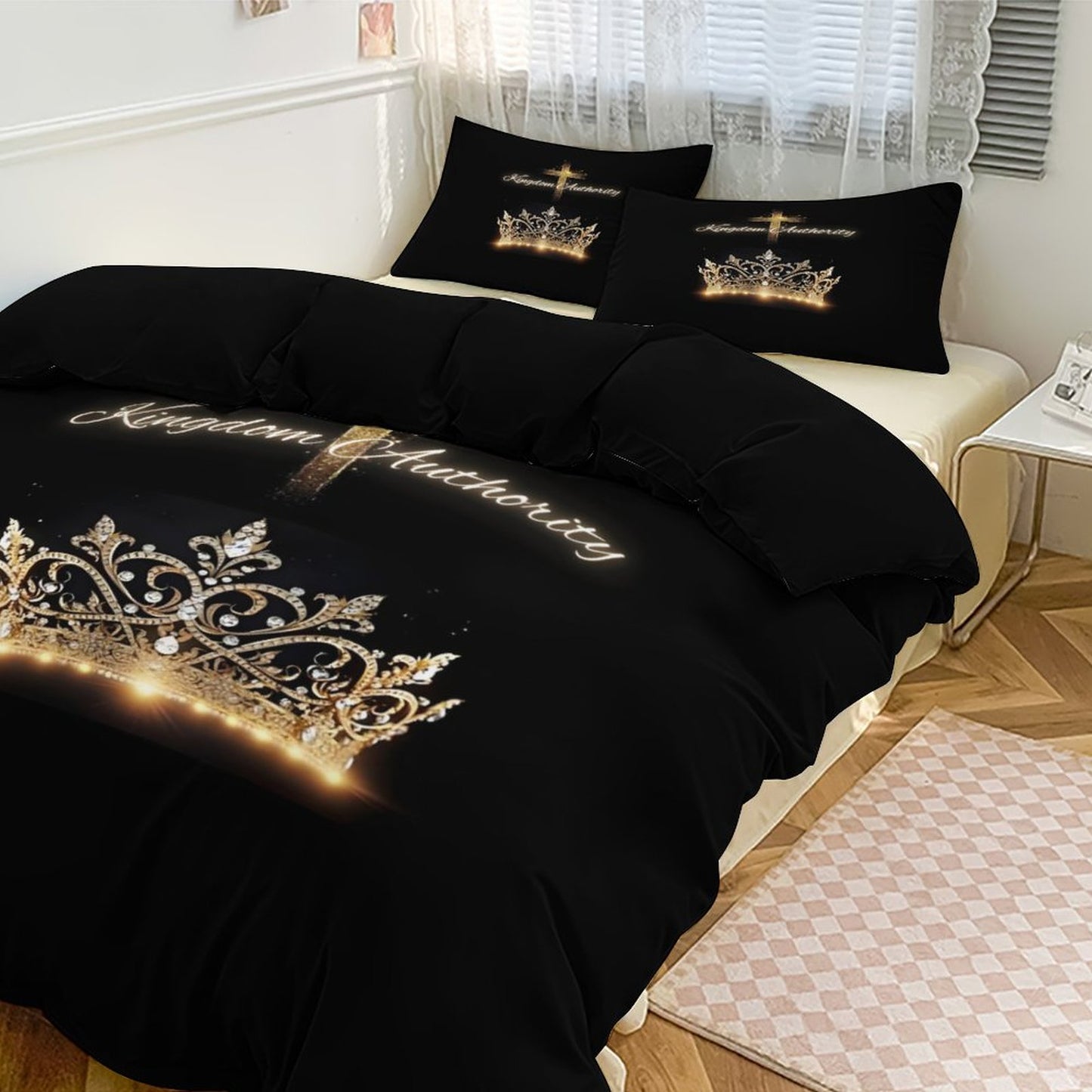 3-Piece Bedding Set-102"x90"/ 259x229cm (Dual-sided Printing)