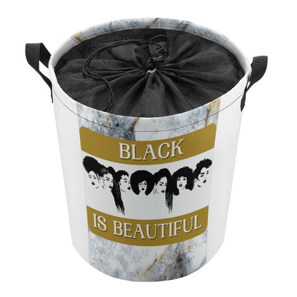 Drawstring collapsible Laundry Basket