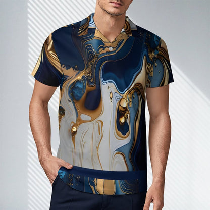 Short Sleeve Men's POLO T-shirt (All-Over Printing)