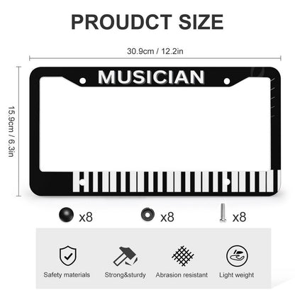 License Plate Frames with 4 Round Holes (1 Pair)