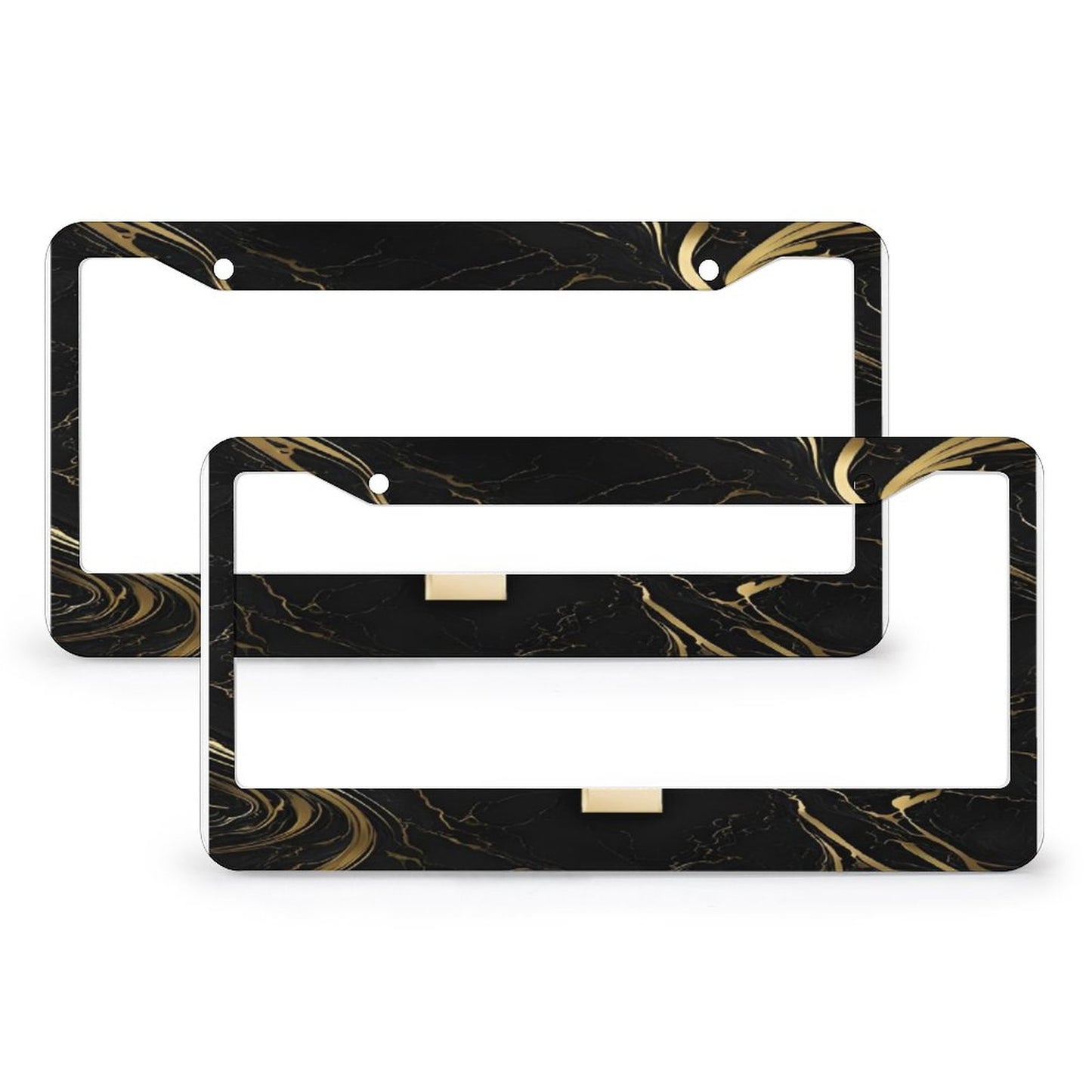 License Plate Frames with 2 Round Holes (1 Pair)