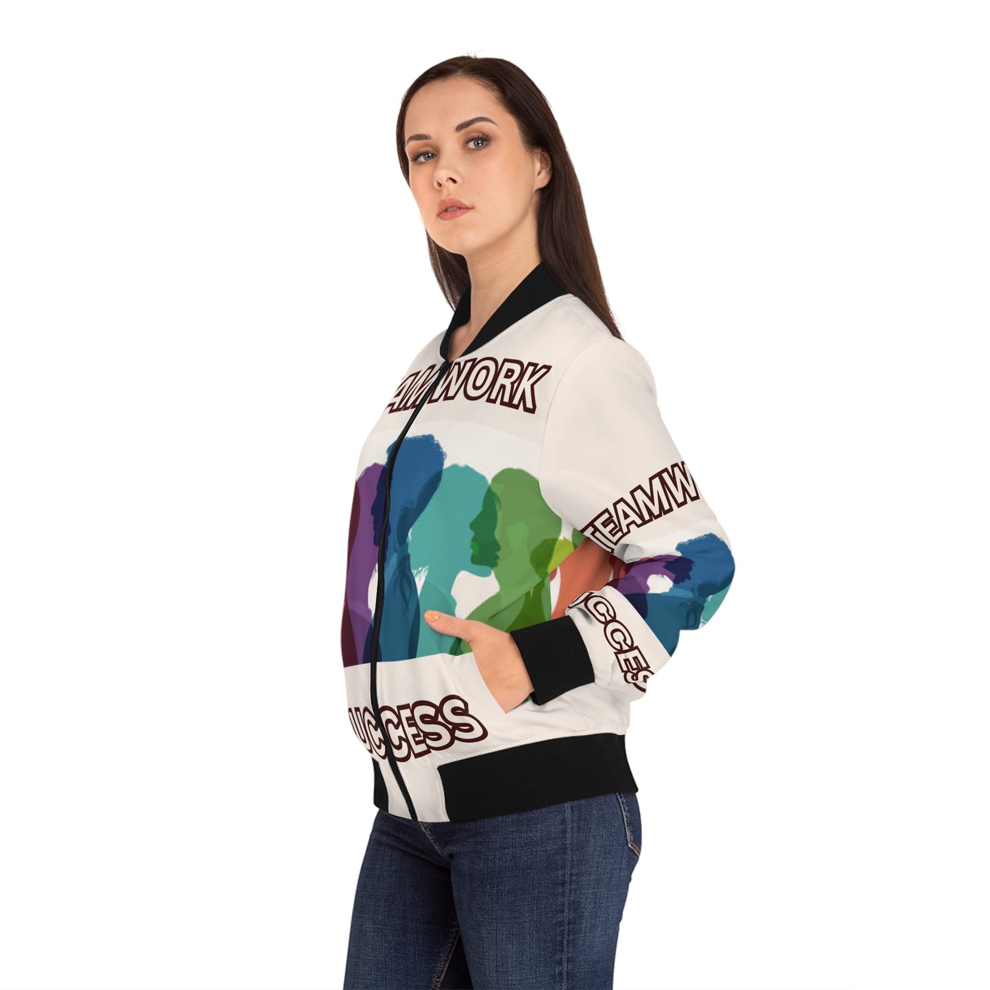 TEAMWORK SUCCESS Women's Bomber Jacket (S-2XL) (for groups or events)