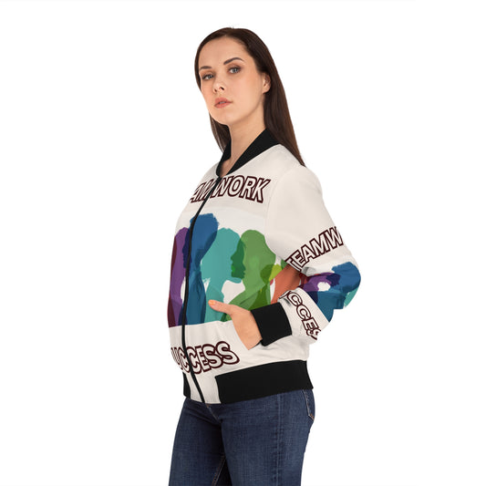 TEAMWORK SUCCESS Women's Bomber Jacket (S-2XL) (for groups or events)