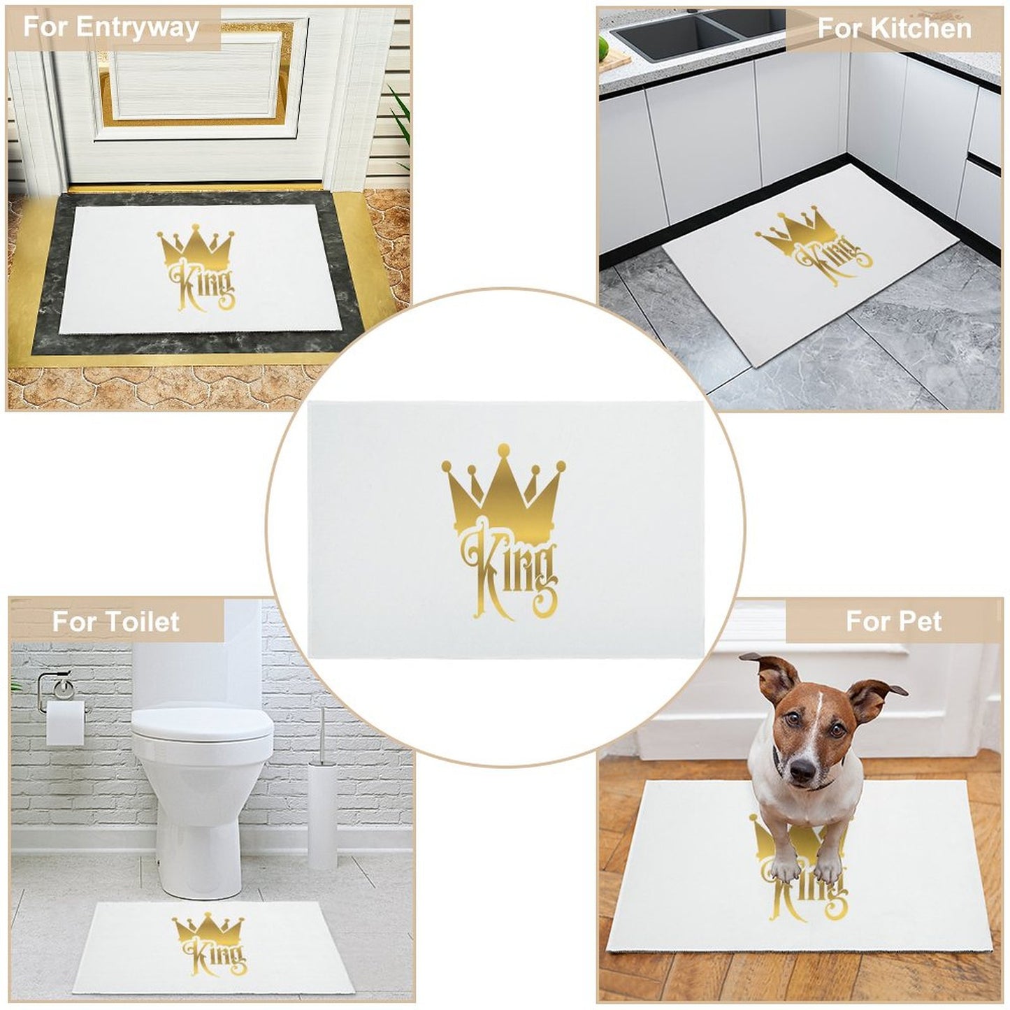 Crystal Velvet Bedroom Floor Mat