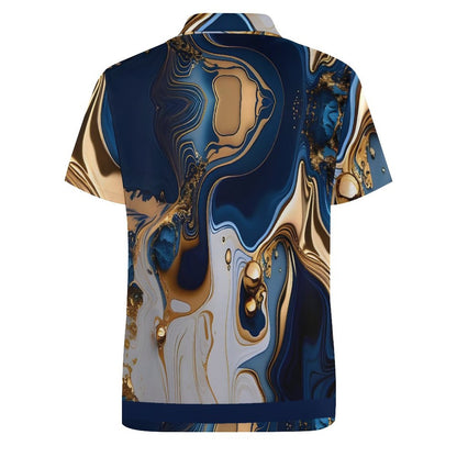 Custom Polo Shirts with All-Over printing Design Straight B612