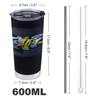 COLORFUL GRAFFITI Travel Mug Set with Cleaning Kit