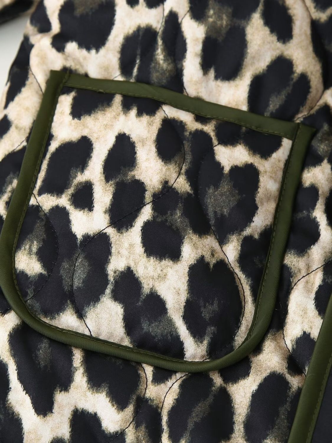 Leopard Open Front Long Sleeve Coat (leopard/black)-S/M/L