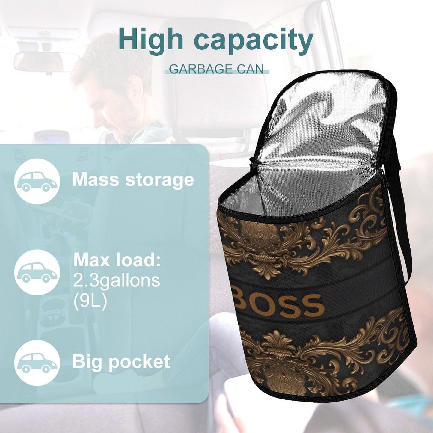 Collapsible Car Trash Bin