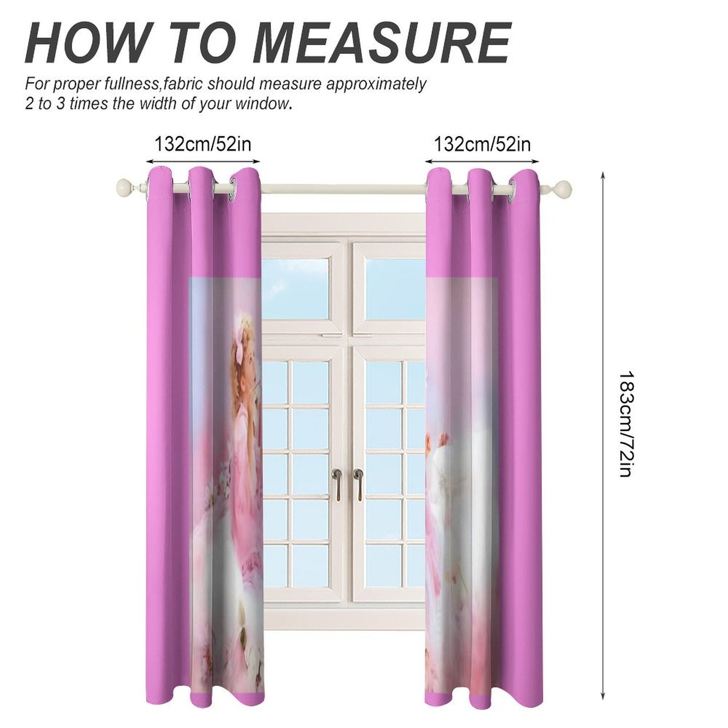 Grommet Curtain-52"x72"/ 132x183cm