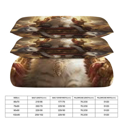 3-Piece Bedding Set-102"x90"/ 259x229cm (Dual-sided Printing)
