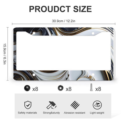 License Plate Frames with 4 Round Holes (1 Pair)