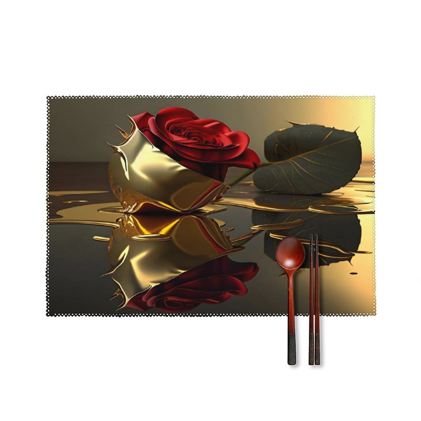 ROSE IN GOLD Placemat Set of 4