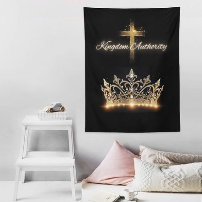 Wall Art with Vertical Tapestry