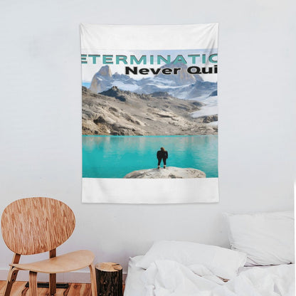 Wall Art with Vertical Tapestry