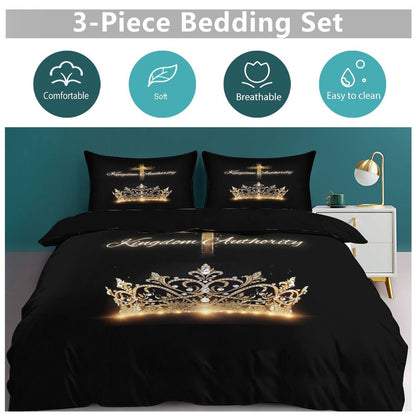 3-Piece Bedding Set-90"x90"/ 229x229cm (Dual-sided Printing)