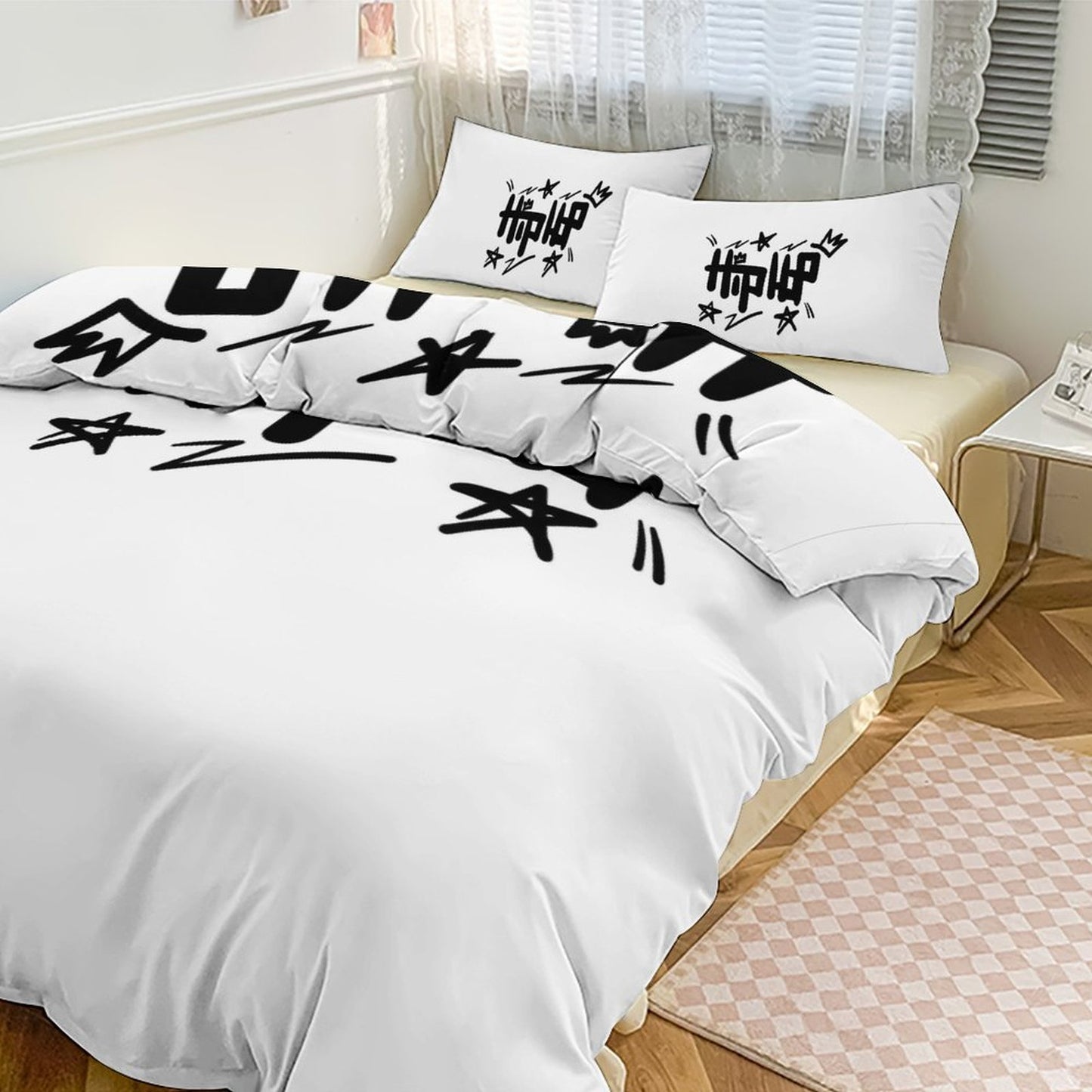 3-Piece Bedding Set-86"×70"/ 218×177cm (Dual-sidede Printing)